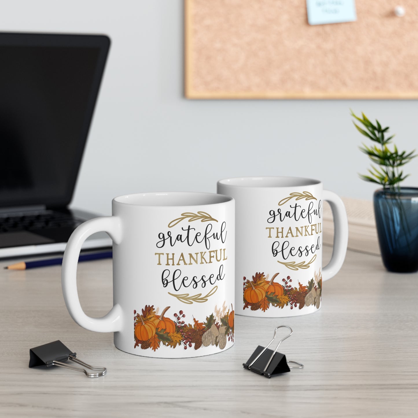 Grateful Thankful Blessed Mug 11oz