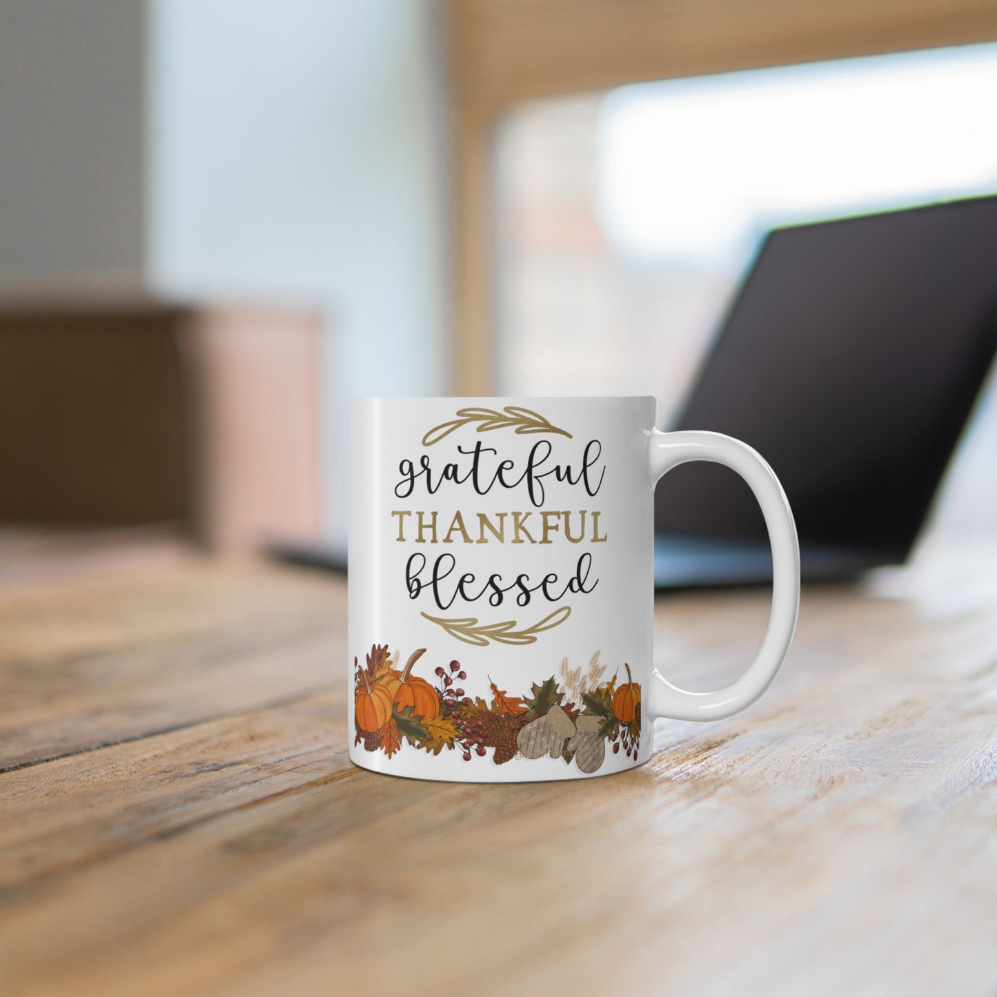 Grateful Thankful Blessed Mug 11oz