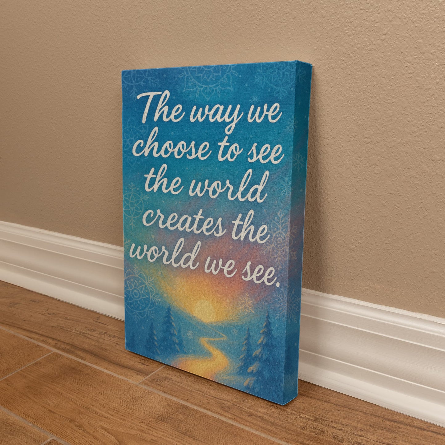 Chakra Snowlight - The Way We Choose To See The World 24" x 36" Gallery Wrapped Canvas Portrait Oriented