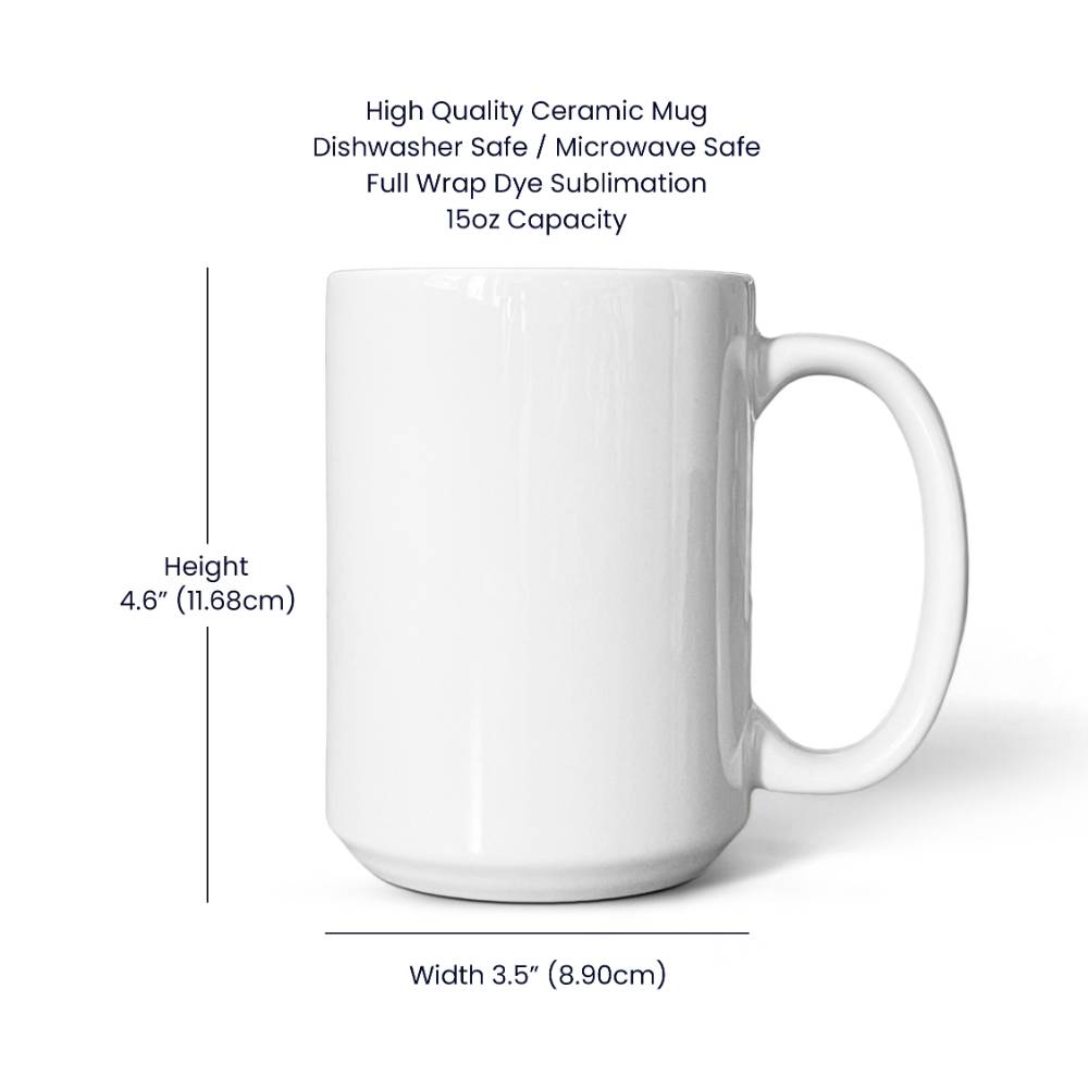 Grateful with Fall Border - Two-sided Print White Mug 15oz