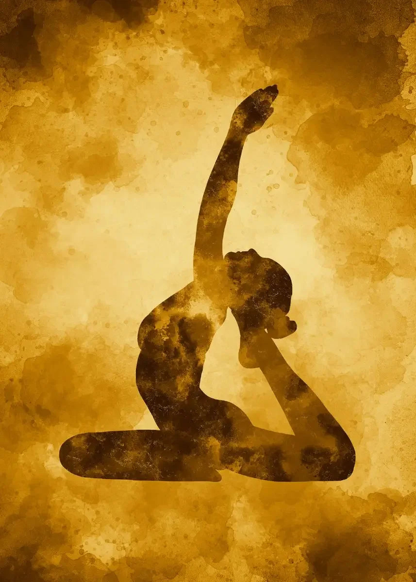 Vintage Yoga Pose Series: Art Poster (Unframed Canvas) Painting Wall Prints Yoga Room