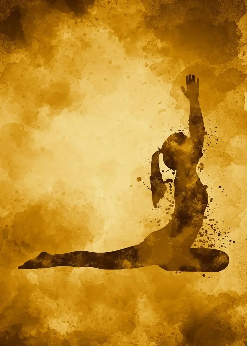 Vintage Yoga Pose Series: Art Poster (Unframed Canvas) Painting Wall Prints Yoga Room