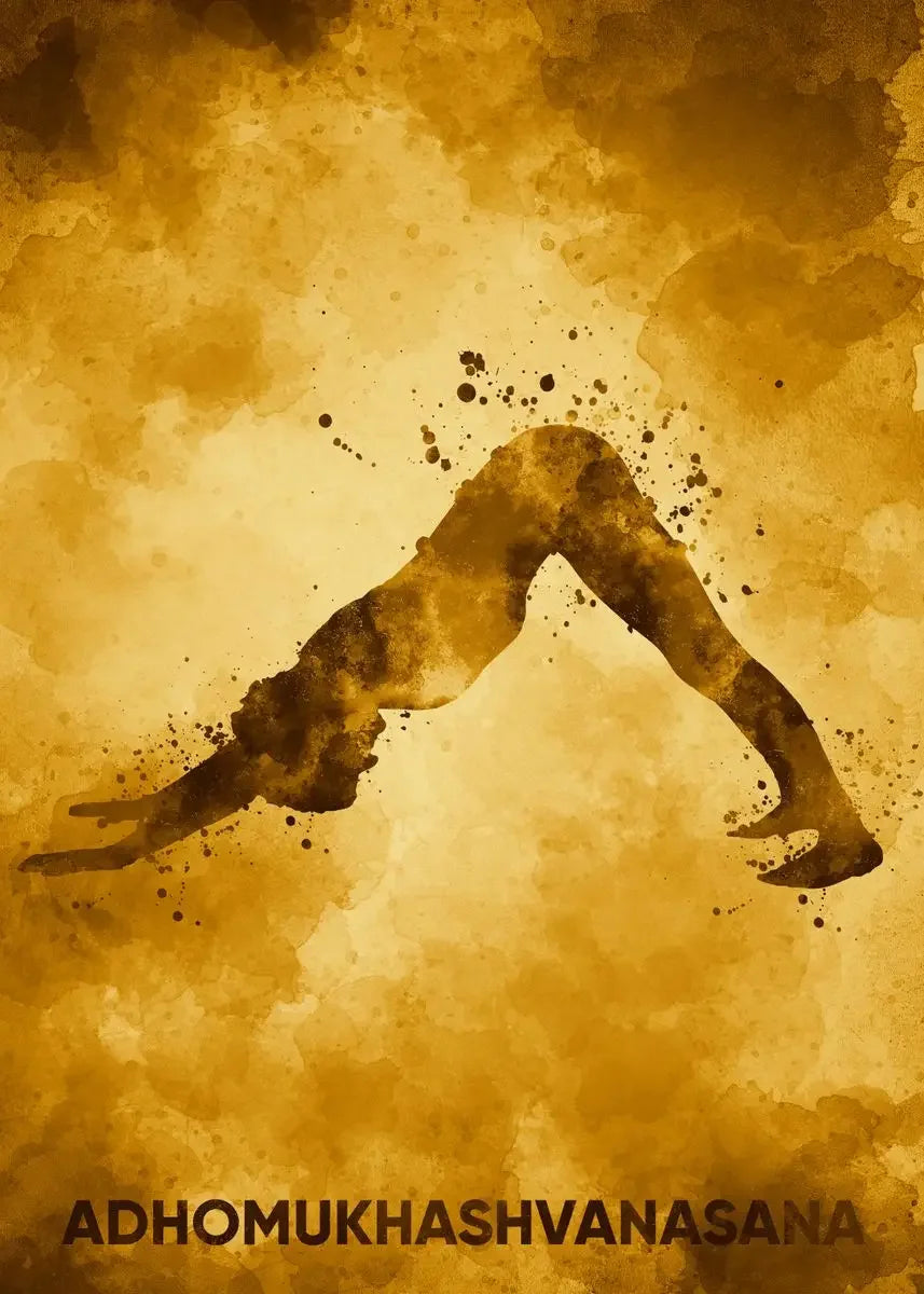 Vintage Yoga Pose Series: Art Poster (Unframed Canvas) Painting Wall Prints Yoga Room