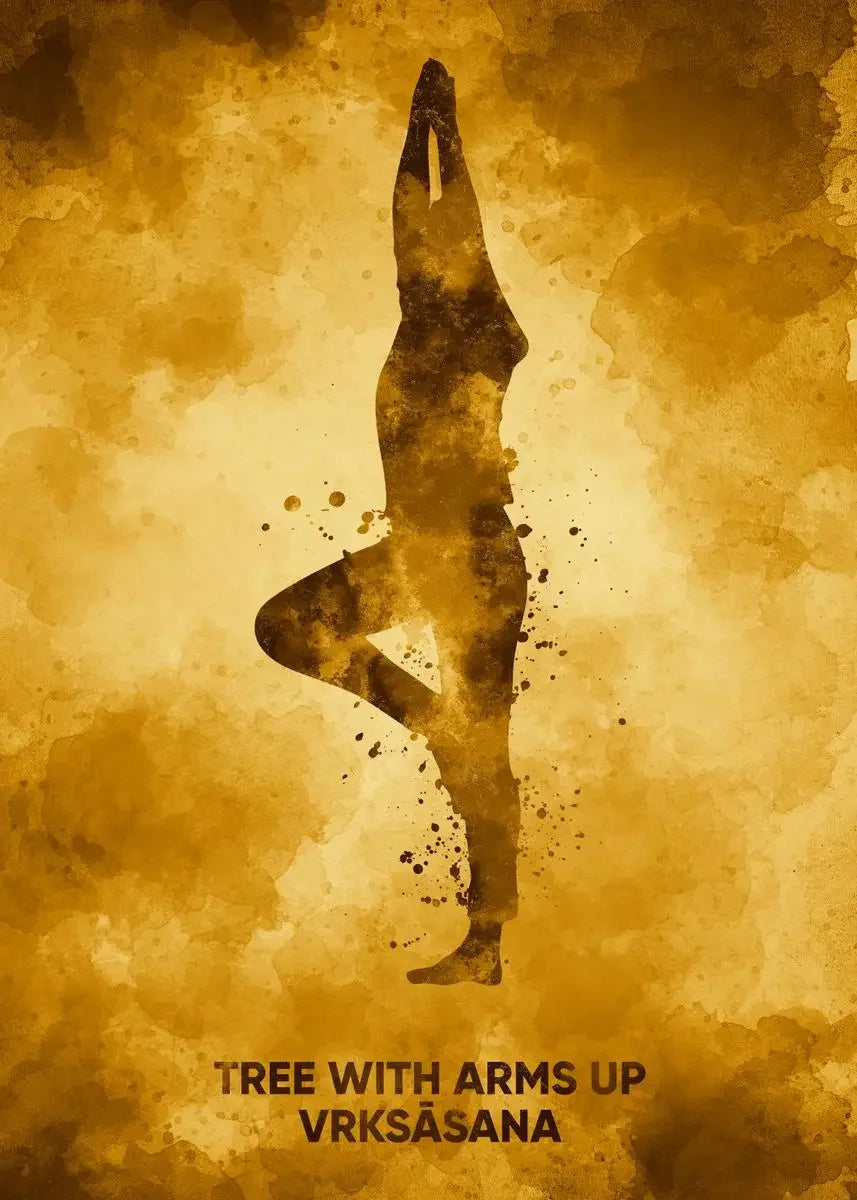 Vintage Yoga Pose Series: Art Poster (Unframed Canvas) Painting Wall Prints Yoga Room