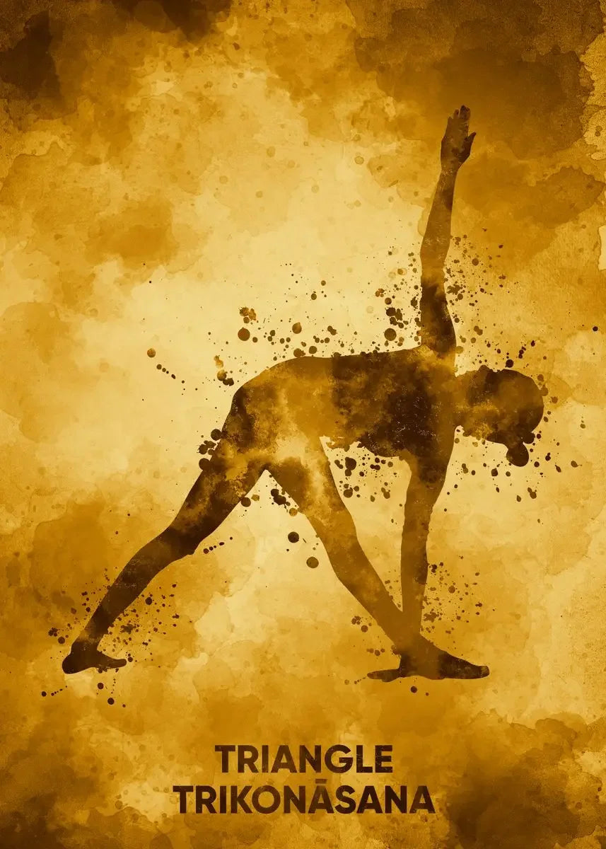 Vintage Yoga Pose Series: Art Poster (Unframed Canvas) Painting Wall Prints Yoga Room