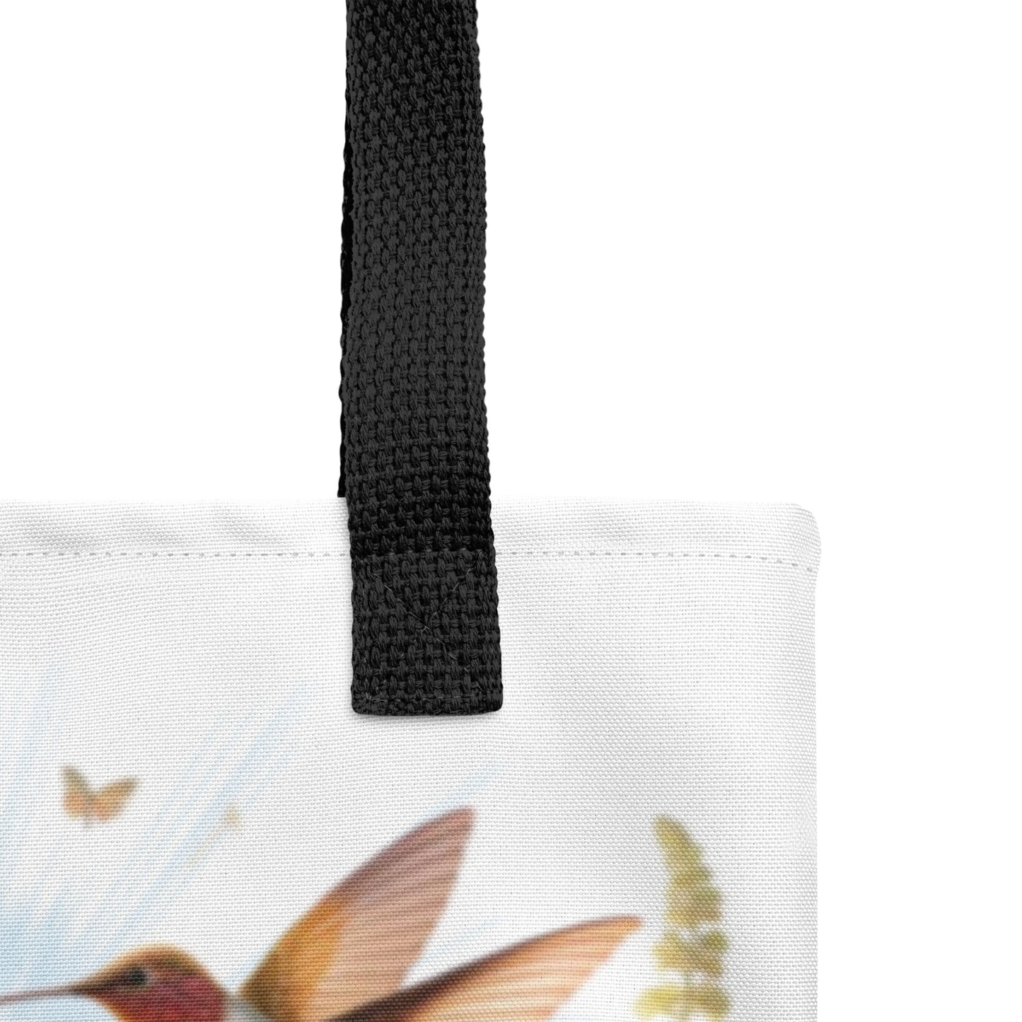 Hummingbirds, Butterflies and Flowers Tote bag with All Over Print (AOP)