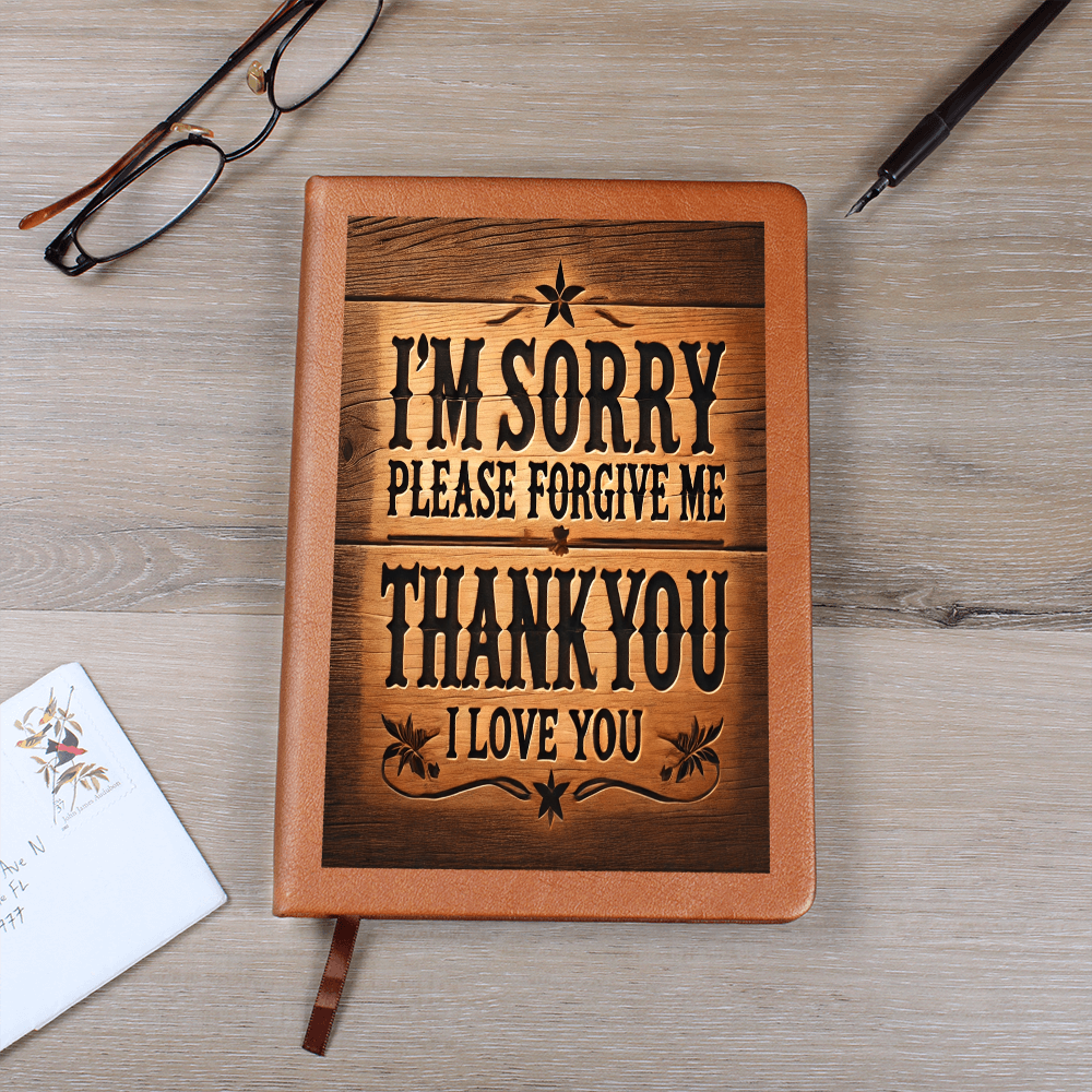 Ho'Oponopono Healing and Clearing Journal - Graphic Vegan Leather Notebook