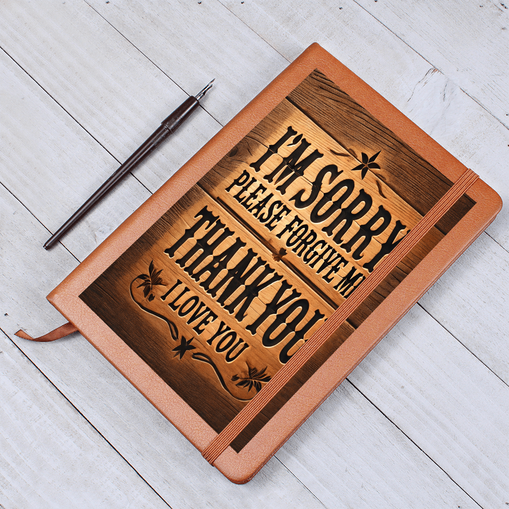 Ho'Oponopono Healing and Clearing Journal - Graphic Vegan Leather Notebook