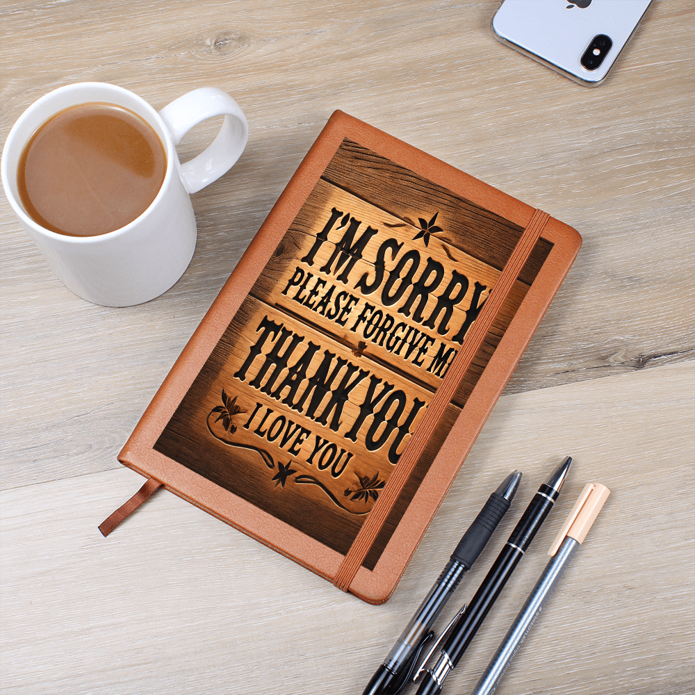 Ho'Oponopono Healing and Clearing Journal - Graphic Vegan Leather Notebook