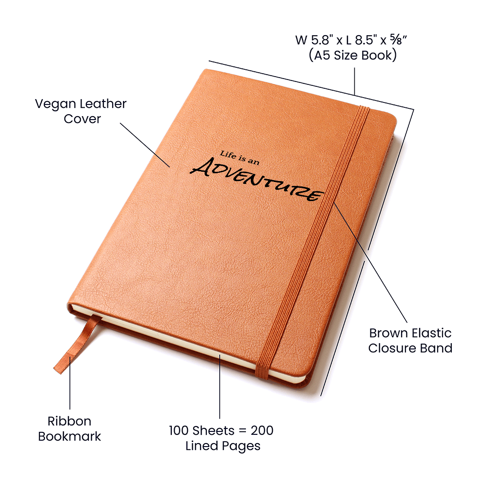Life is an Adventure - Vegan Leather Journal