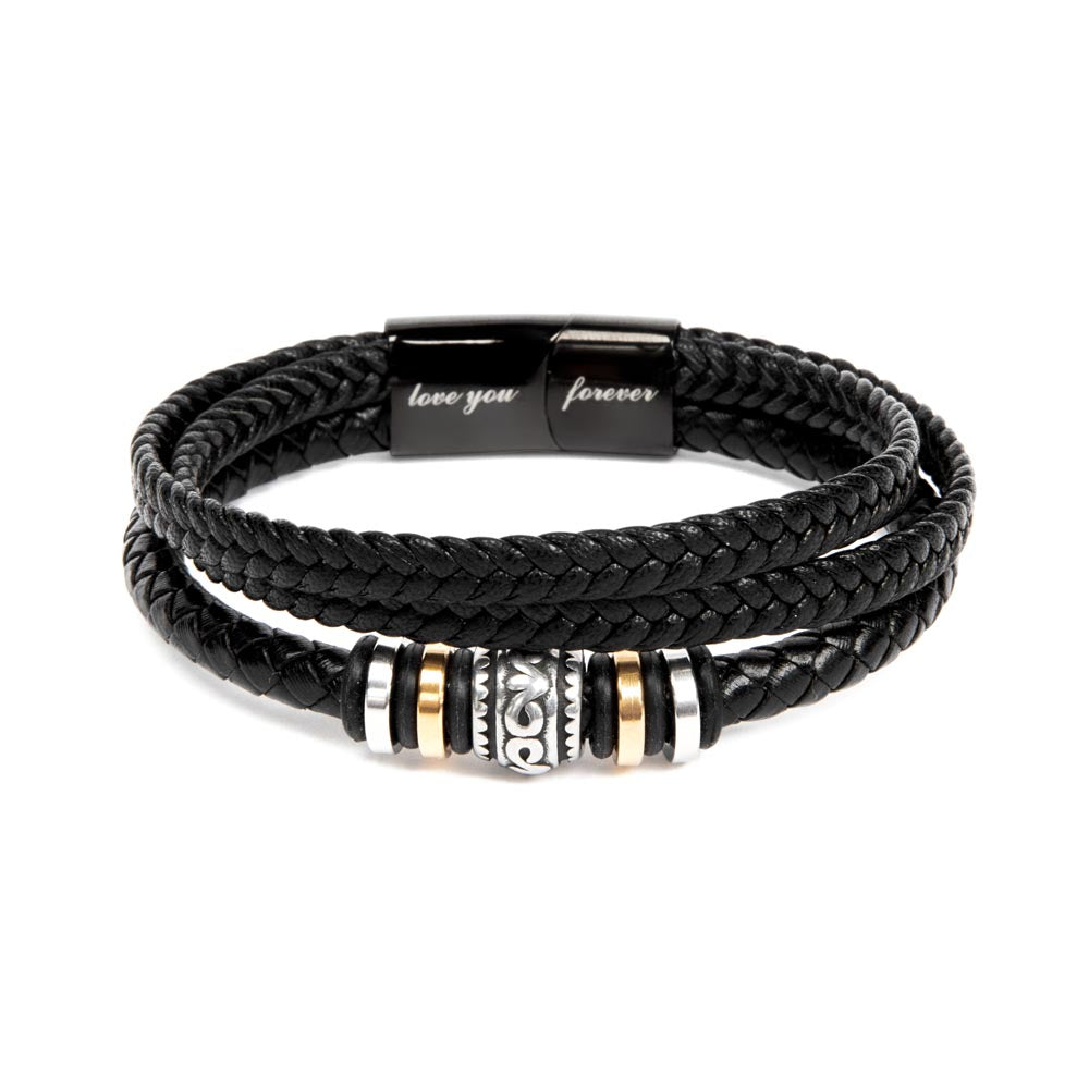 We've Been Through It All Together And We Made It - Love You Forever - Braided Vegan Leather Message Bracelet