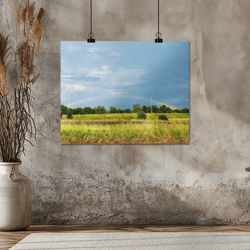 Texas Highway Rainbow Photograph by Reiki Nan - High Gloss Poster