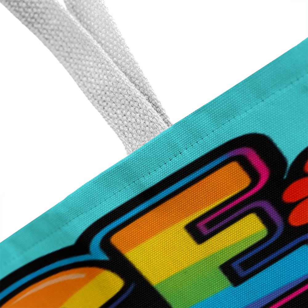 Peace Love and Harmony Boho Tote Bag in 3 Sizes and 5 Handle Colors