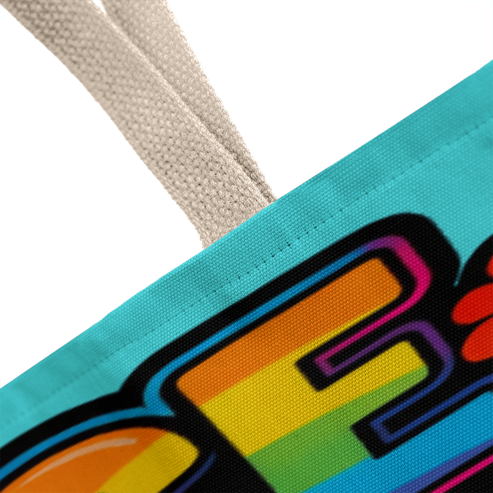 Peace Love and Harmony Boho Tote Bag in 3 Sizes and 5 Handle Colors