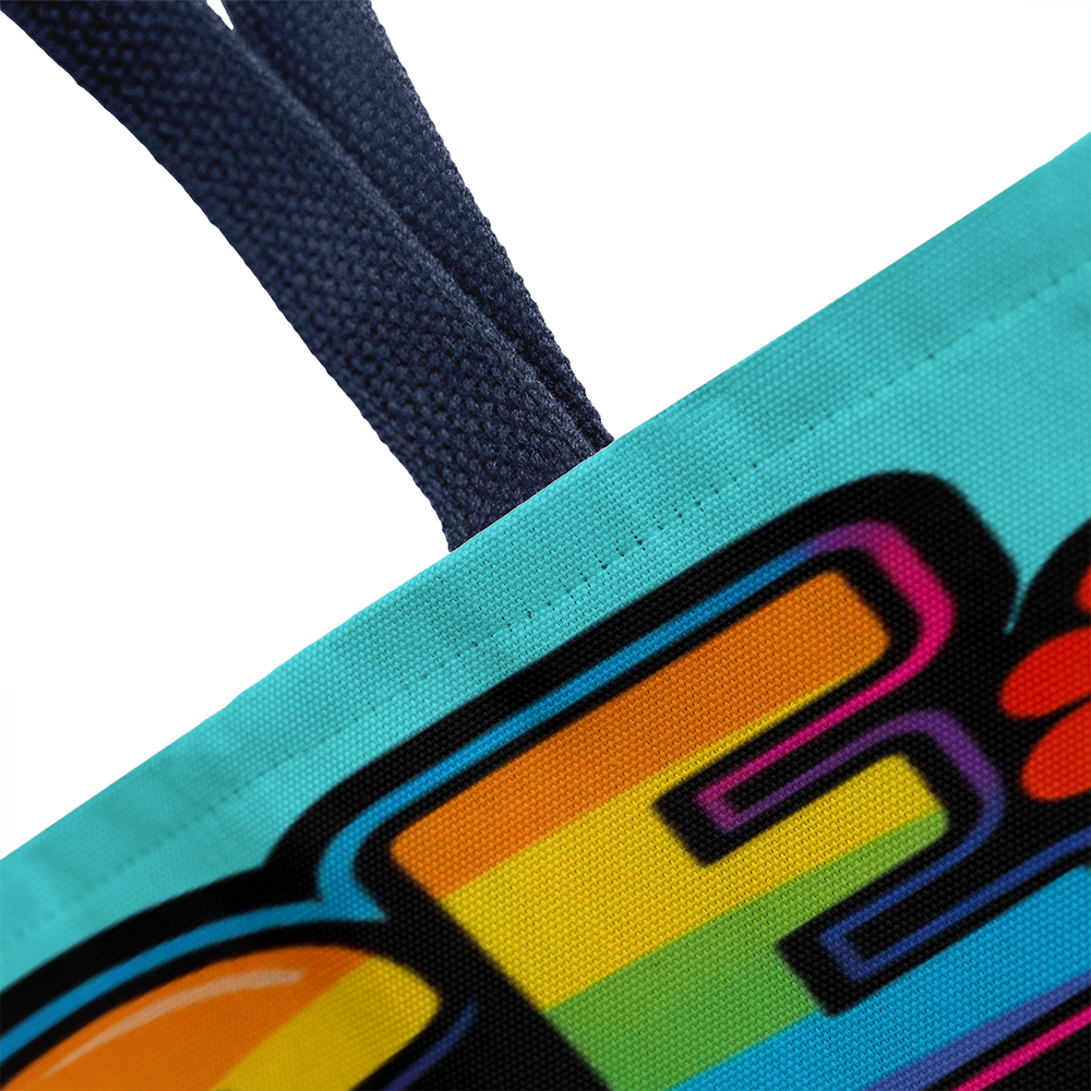 Peace Love and Harmony Boho Tote Bag in 3 Sizes and 5 Handle Colors