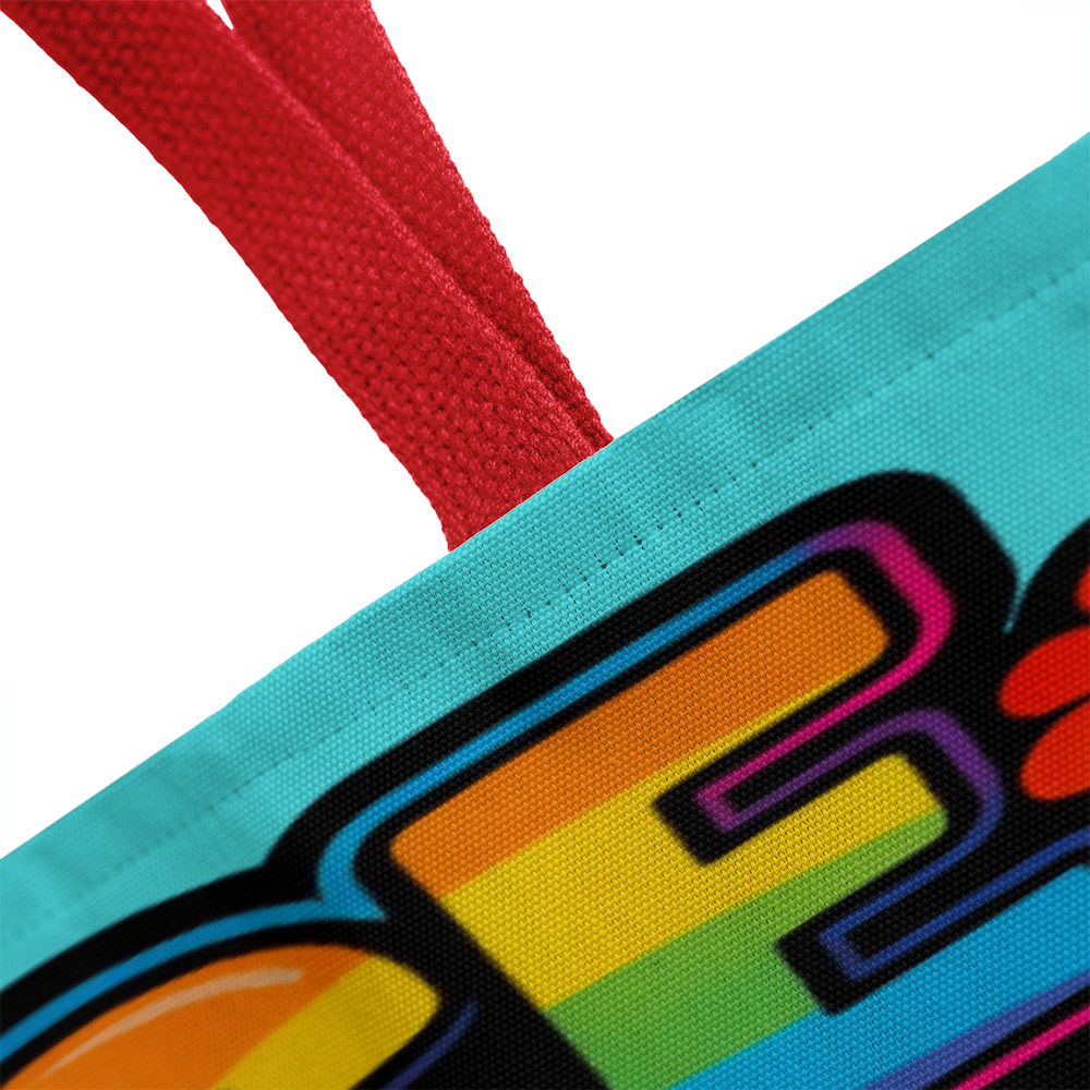 Peace Love and Harmony Boho Tote Bag in 3 Sizes and 5 Handle Colors