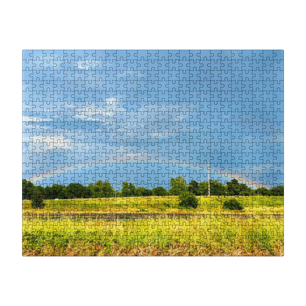 Texas Highway Rainbow Photograph by Reiki Nan - 16" x 20" 500 Piece Puzzle