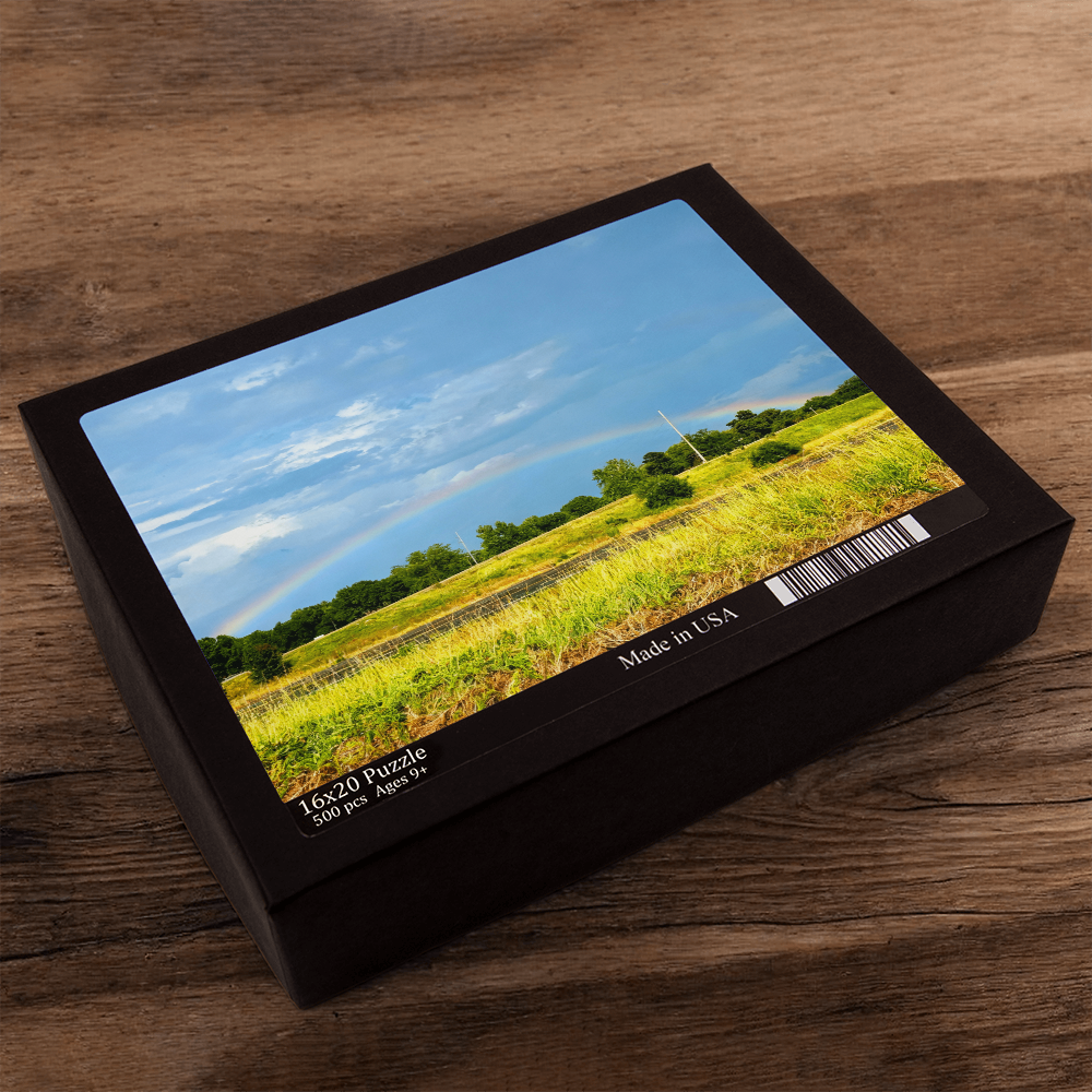 Texas Highway Rainbow Photograph by Reiki Nan - 16" x 20" 500 Piece Puzzle