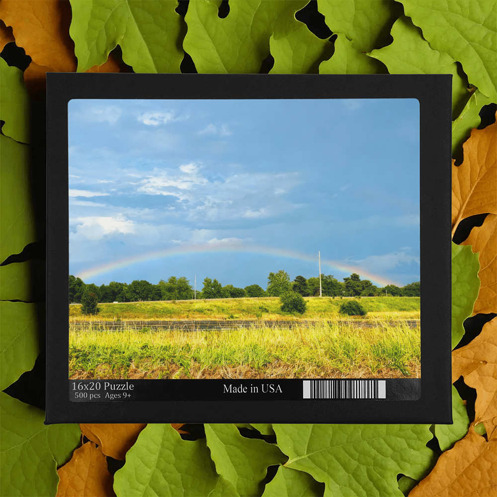 Texas Highway Rainbow Photograph by Reiki Nan - 16" x 20" 500 Piece Puzzle
