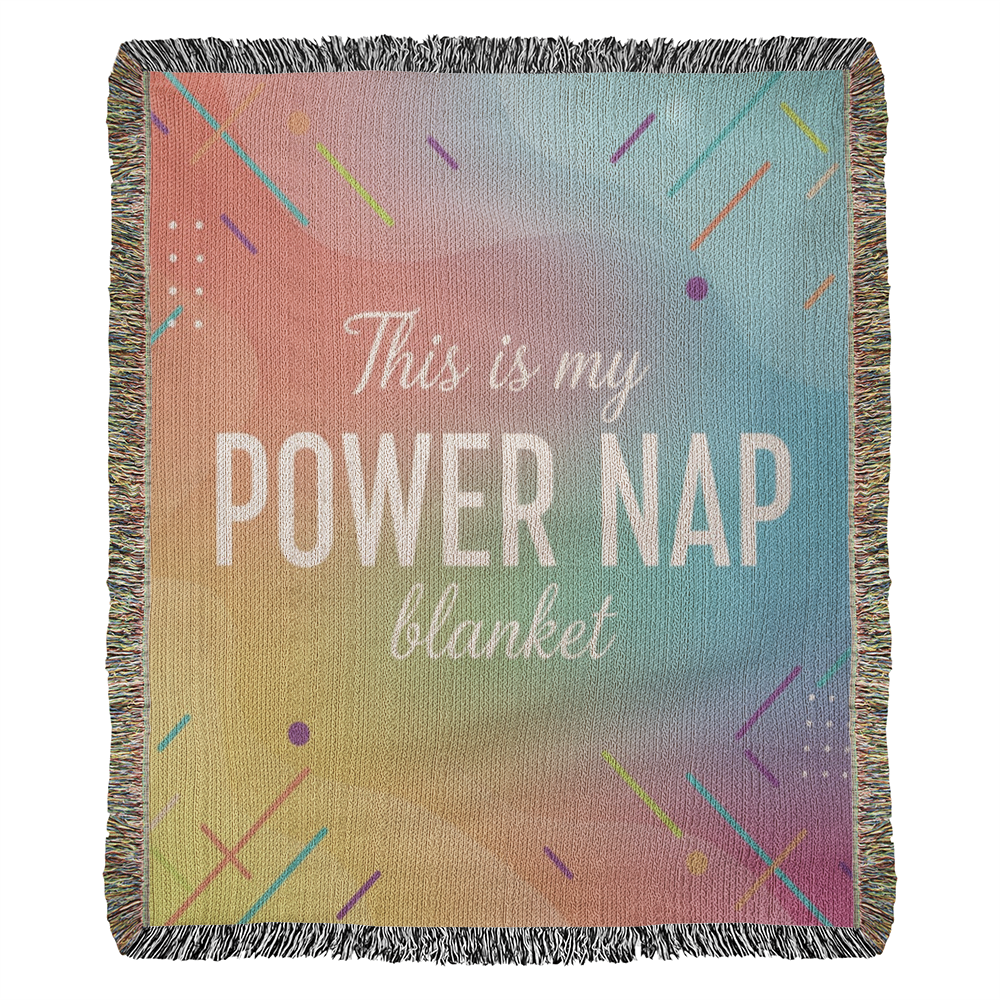 Our Colorful POWER NAP Blanket = Your Cozy Companion - Eco Friendly 100% Cotton Blanket in 3 Sizes