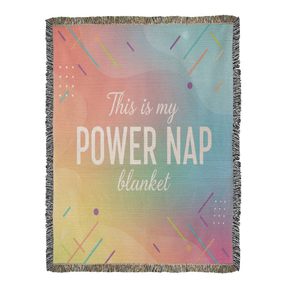 Our Colorful POWER NAP Blanket = Your Cozy Companion - Eco Friendly 100% Cotton Blanket in 3 Sizes
