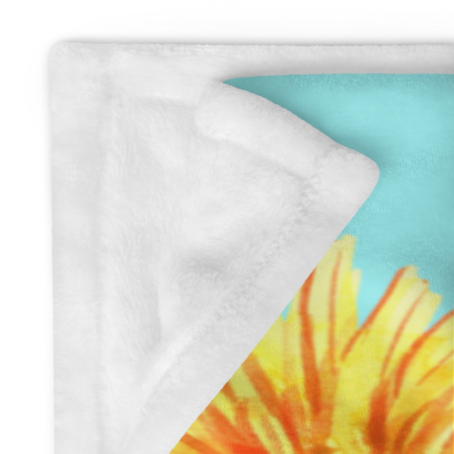 Daffodils and Red Ladybugs - Throw Blanket - Help Balance Solar Plexus Chakra