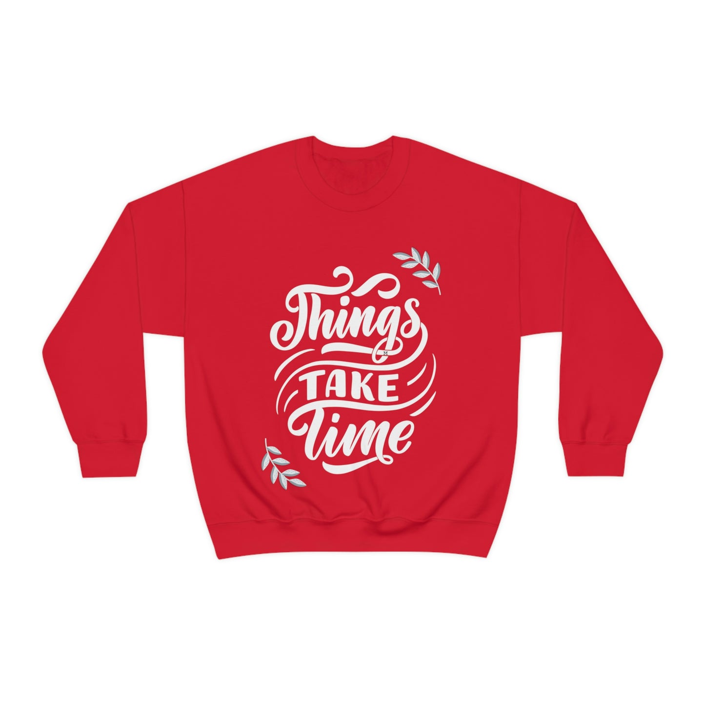 Things Take Time (with leaves) Unisex Heavy Blend™ Crewneck Sweatshirt