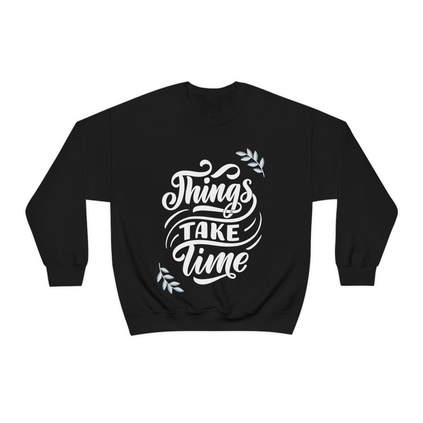 Things Take Time (with leaves) Unisex Heavy Blend™ Crewneck Sweatshirt