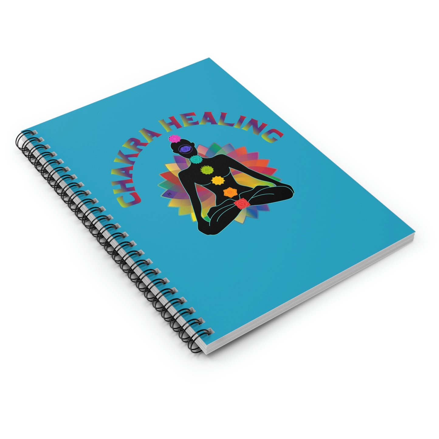 Journal - Chakra Healing Design - Spiral Notebook by Premium Chakra - Ruled Lines