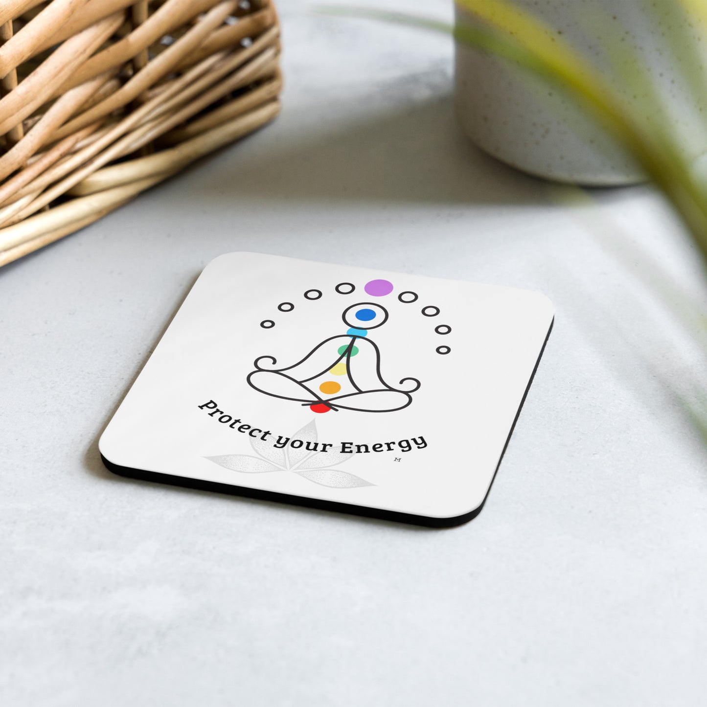 Chakras - Protect Your Energy - Premium Chakra Cork-back coaster