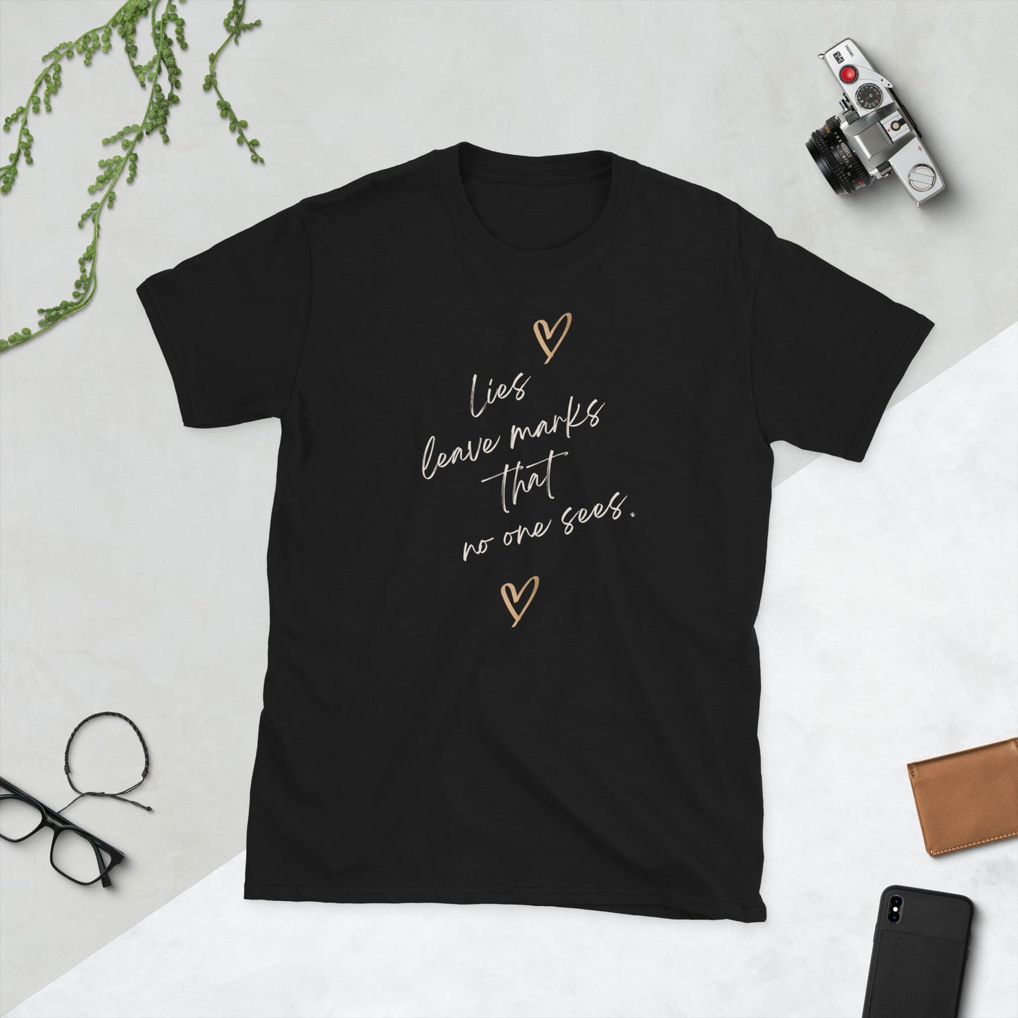 Lies leave marks that no one sees MII BRANDED Design Short-Sleeve Unisex T-Shirt