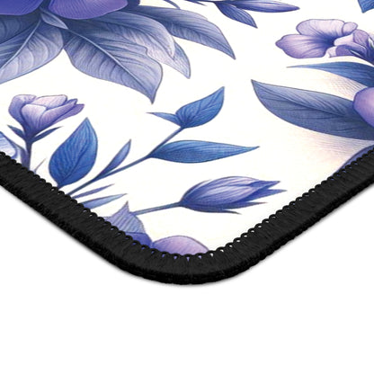 Periwinkles in Bloom Custom Mouse Pad with Stitched Edges 9"x7"