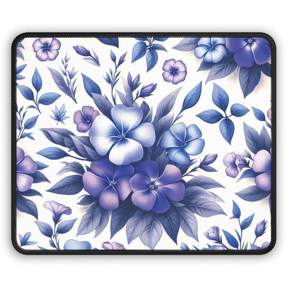 Periwinkles in Bloom Custom Mouse Pad with Stitched Edges 9"x7"