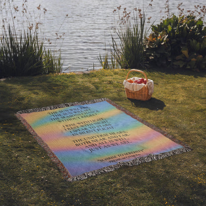 Sunrise to Serenity Photo Heirloom Woven Blanket (Portrait) of 100% Cotton