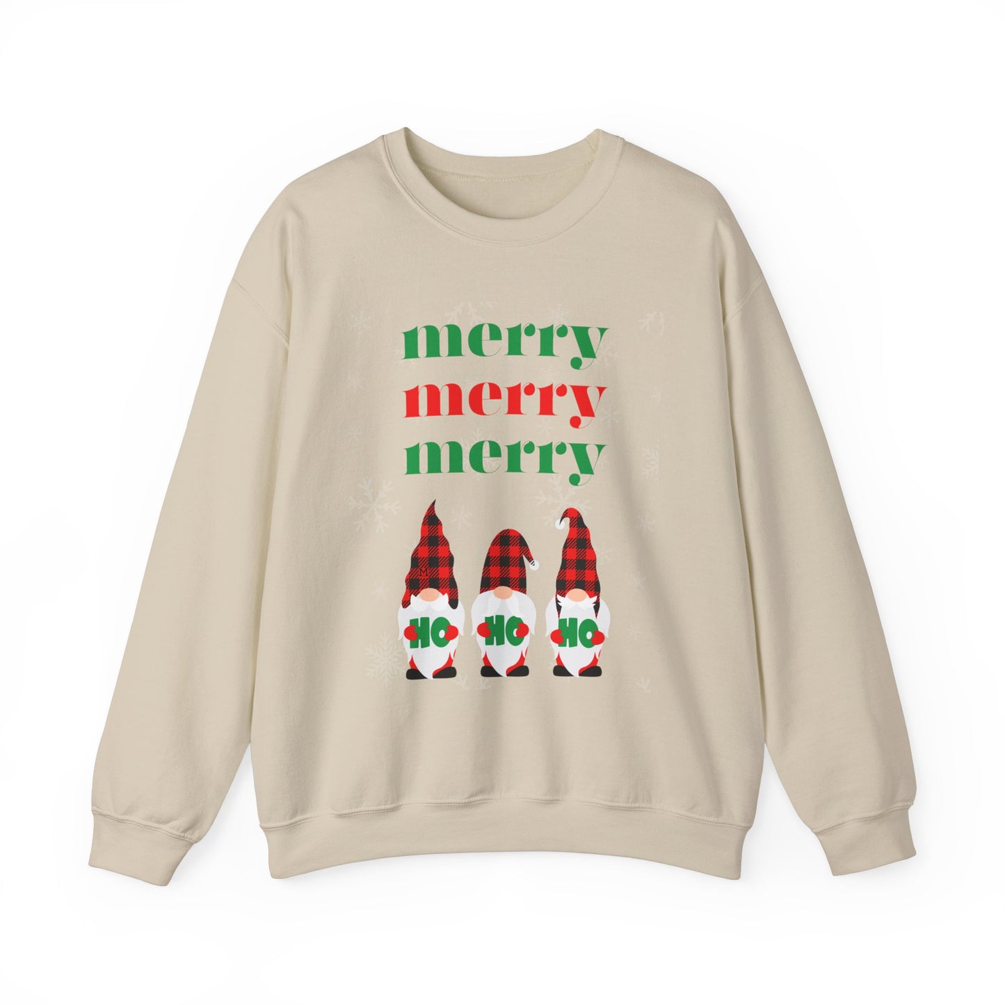 Colorful Christmas Merry Merry Merry Ho Ho Ho Elves by MII Designs Unisex Heavy Blend™ Crewneck Sweatshirt