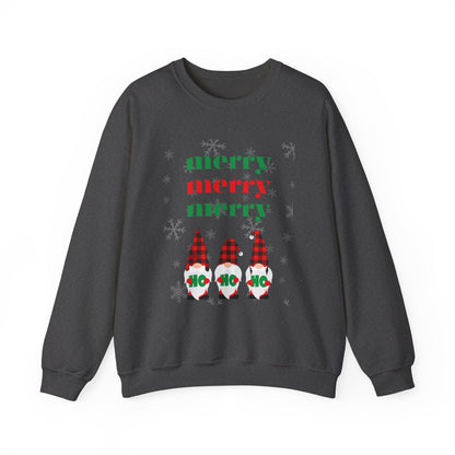 Colorful Christmas Merry Merry Merry Ho Ho Ho Elves Unisex Heavy Blend™ Crewneck Sweatshirt