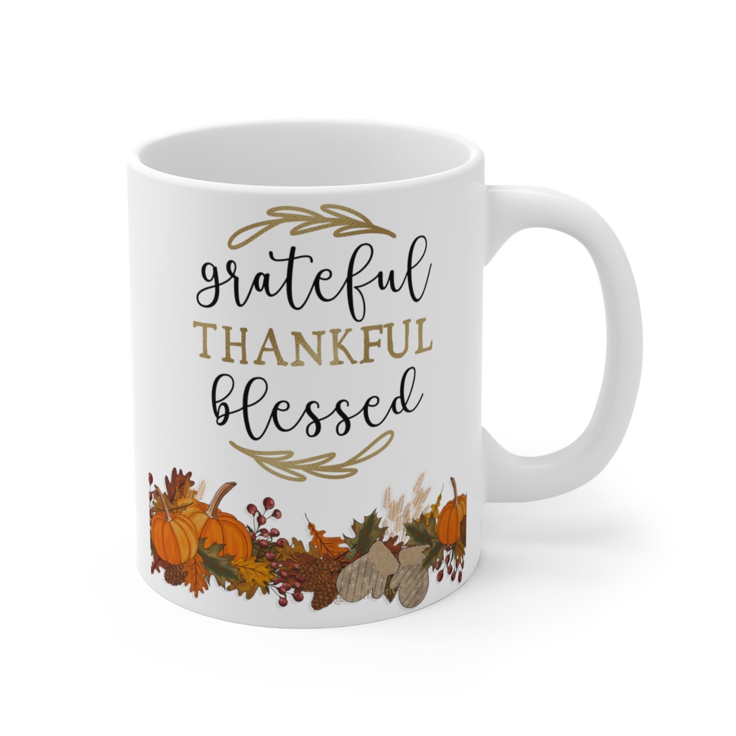 Grateful Thankful Blessed Mug 11oz
