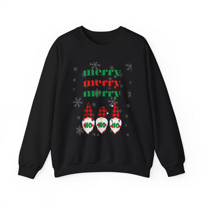 Colorful Christmas Merry Merry Merry Ho Ho Ho Elves Unisex Heavy Blend™ Crewneck Sweatshirt