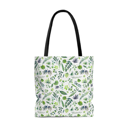 Green Floral Tote Bag (All Over Print)