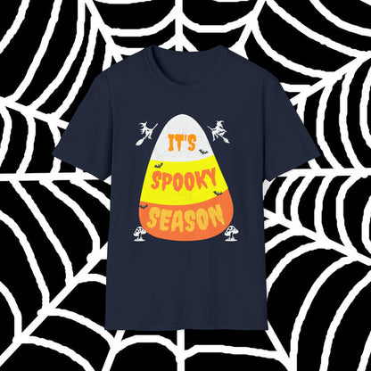 It's Spooky Season Halloween Fall Autumn Witchy Candy Corn Colorful Fun Unisex Softstyle T-Shirt MII Designs