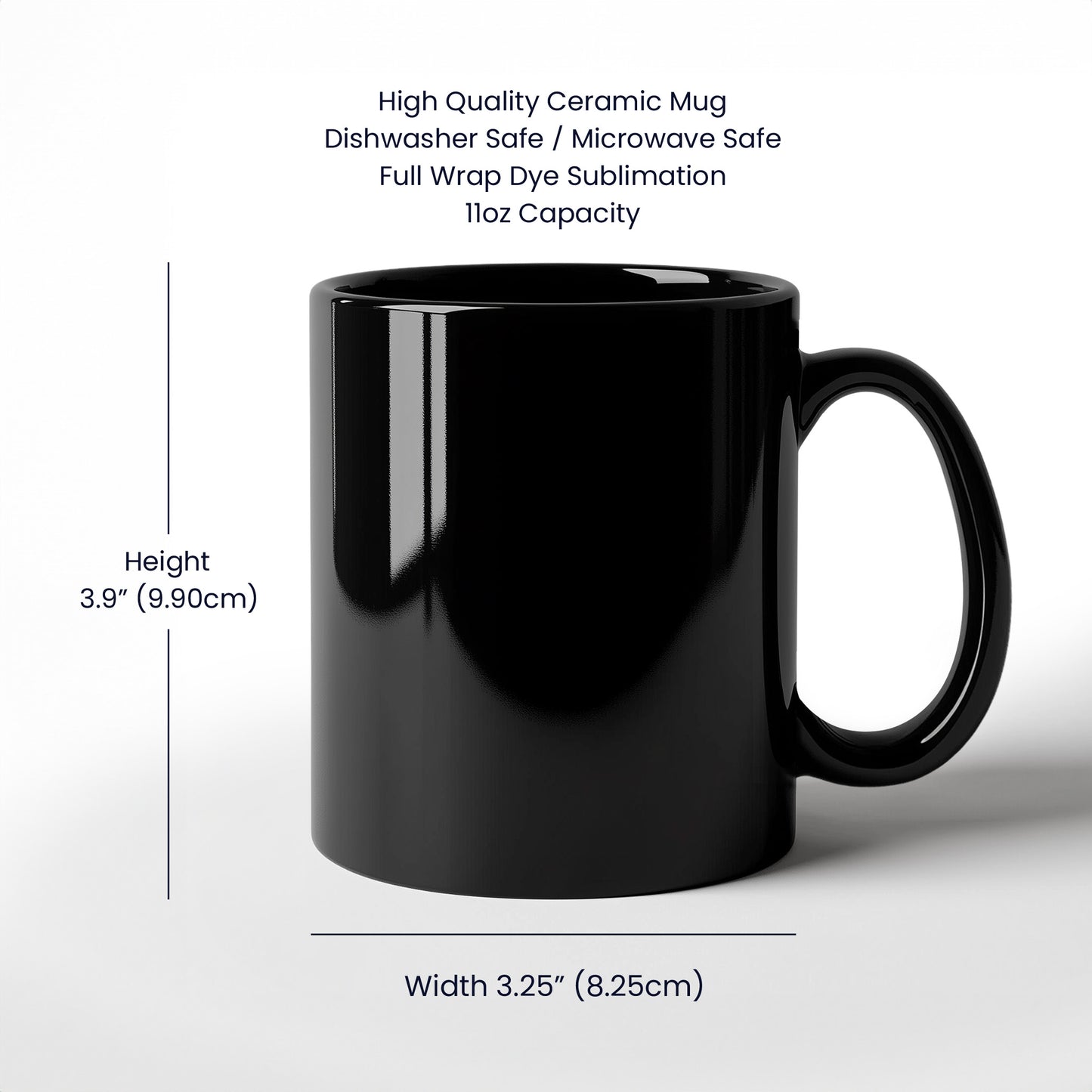 Black Ceramic Mug Multiple Variants