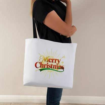Merry Christmas Classic Tote Bag in 3 sizes and your choice of 5 handle colors
