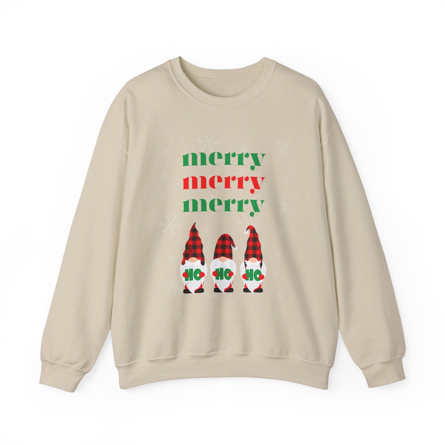 Colorful Christmas Merry Merry Merry Ho Ho Ho Elves Unisex Heavy Blend™ Crewneck Sweatshirt