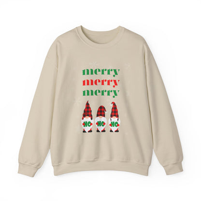 Colorful Christmas Merry Merry Merry Ho Ho Ho Elves Unisex Heavy Blend™ Crewneck Sweatshirt