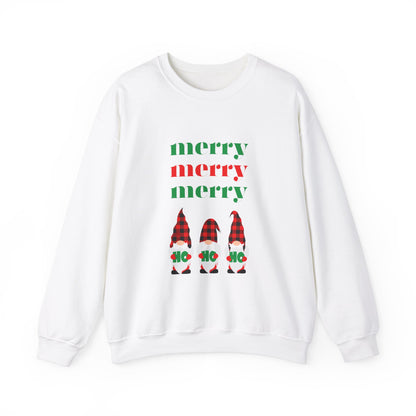 Colorful Christmas Merry Merry Merry Ho Ho Ho Elves Unisex Heavy Blend™ Crewneck Sweatshirt