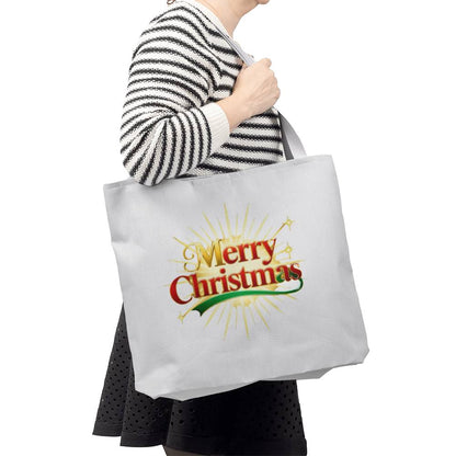 Merry Christmas Classic Tote Bag in 3 sizes and your choice of 5 handle colors