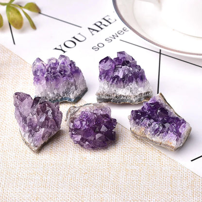 Natural Amethyst Crystal Cluster Quartz Raw Crystals Healing Stone Purple Feng Shui Stone Ore Mineral Home Decoration