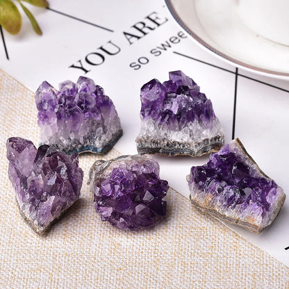 Natural Amethyst Crystal Cluster Quartz Raw Crystals Healing Stone Purple Feng Shui Stone Ore Mineral Home Decoration