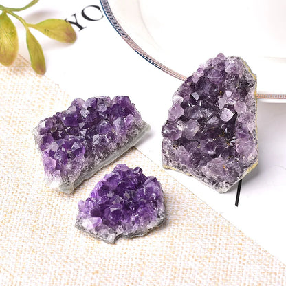 Natural Amethyst Crystal Cluster Quartz Raw Crystals Healing Stone Purple Feng Shui Stone Ore Mineral Home Decoration