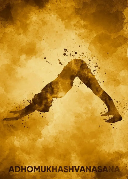 Vintage Yoga Pose Series: Art Poster (Unframed Canvas) Painting Wall Prints Yoga Room